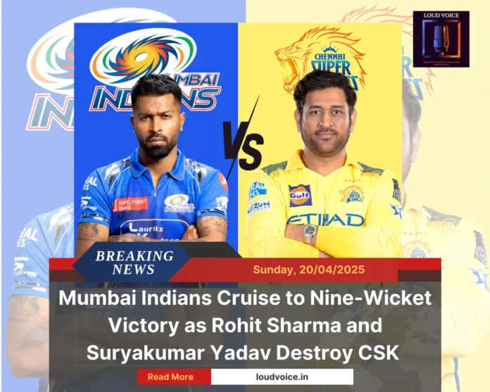 IPL 2025 Match 38 MI vs CSK