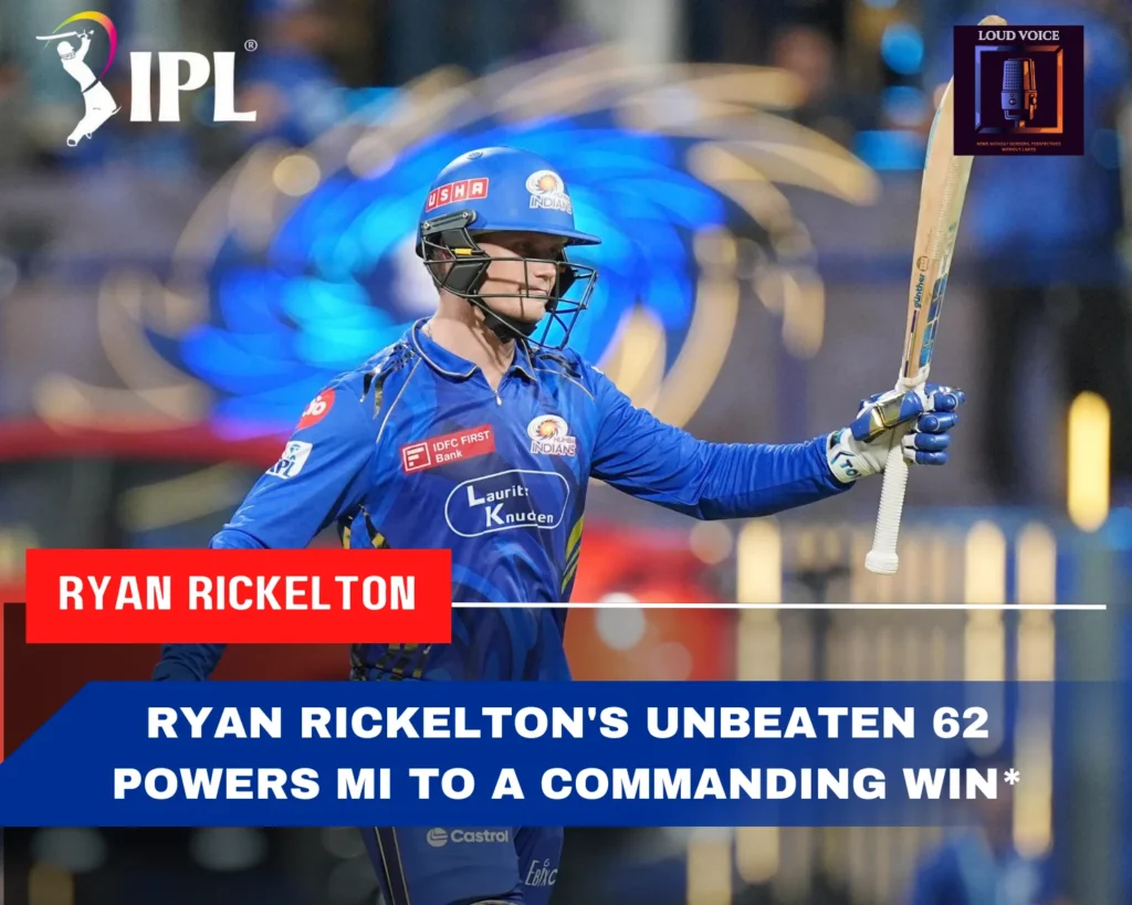 IPL 2025 Match 12 KKR vs MI: Mumbai Indians Dominate Kolkata Knight Riders with an 8-Wicket Victory 2 Ryan Rickelton