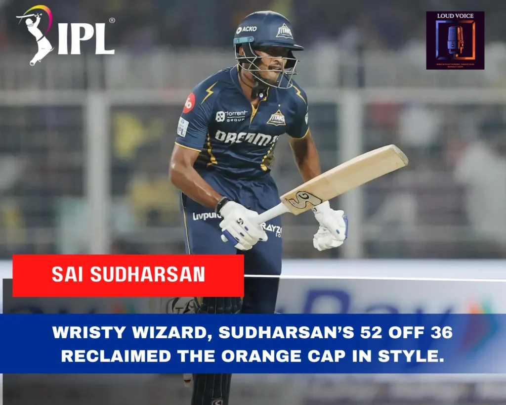 IPL 2025 Match 39 KKR vs GT: Eden Falls Silent as Titans Roar Past Knights in Commanding 39-Run Win 1 Sai Sudharsan