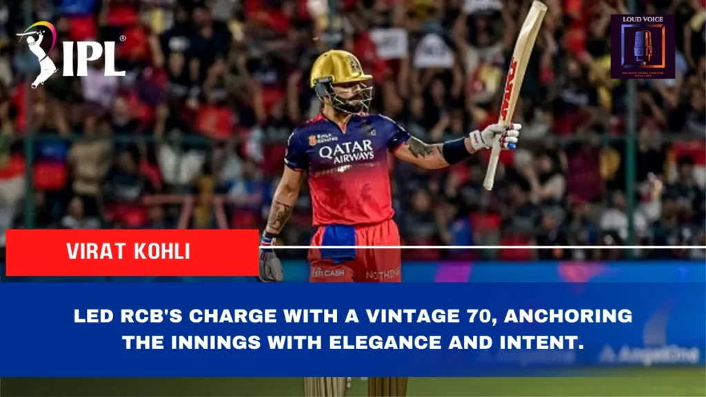 IPL 2025 Match 42 RCB vs RR: RCB Ends Chinnaswamy Jinx with Thrilling Win Over Rajasthan Royals 1 Virat Kohli