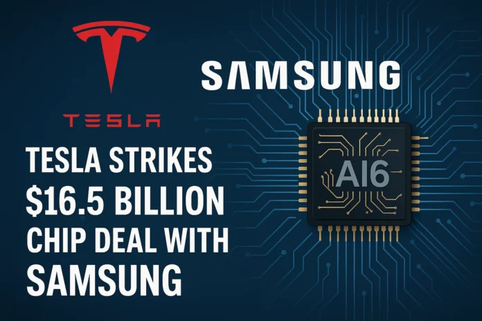Tesla Strikes USD16.5 Billion Chip Deal with Samsung Tesla Strikes USD16.5 Billion Chip Deal with Samsung